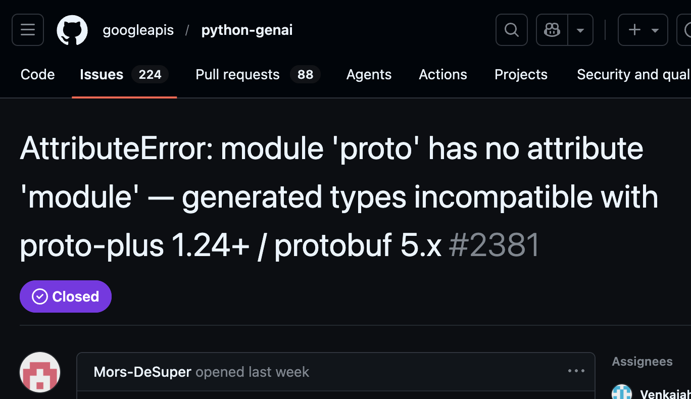 Google APIs Python GenAI SDK