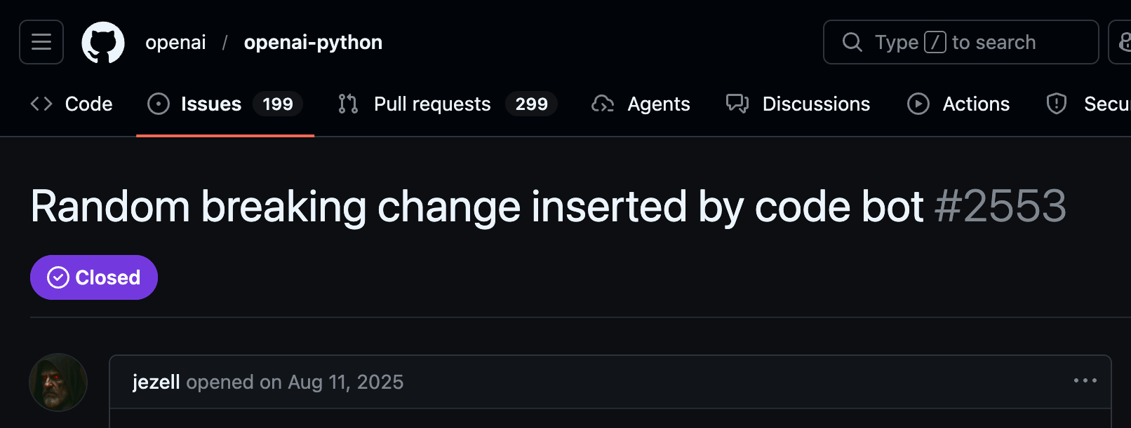 OpenAI BReaking Change